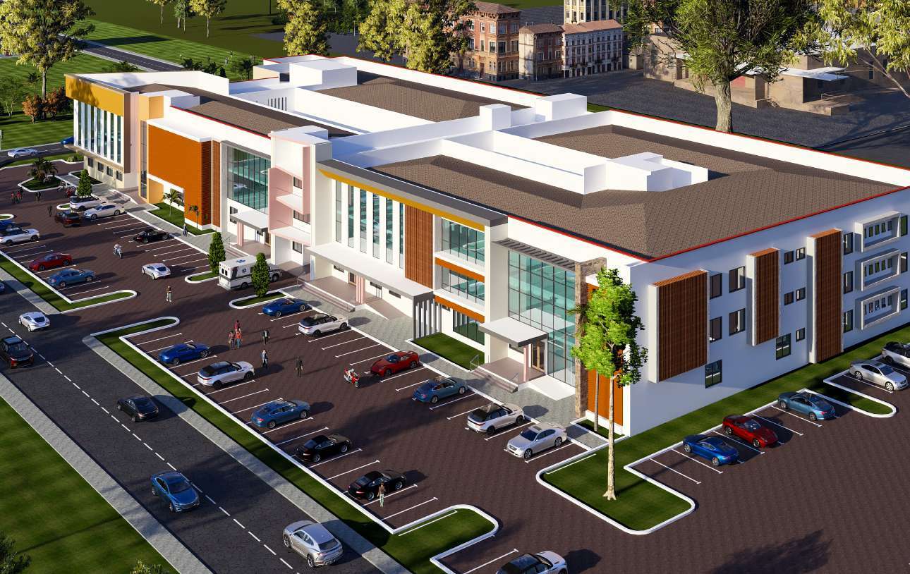 Garden City University Teaching Hospital architectural rendering
